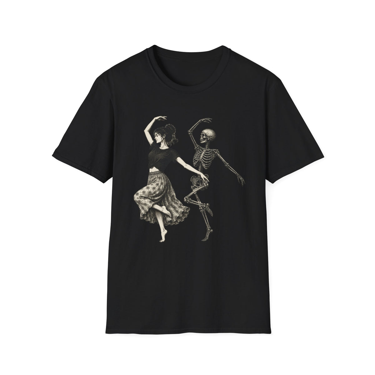 Dancing Girl with Skeleton T-Shirt