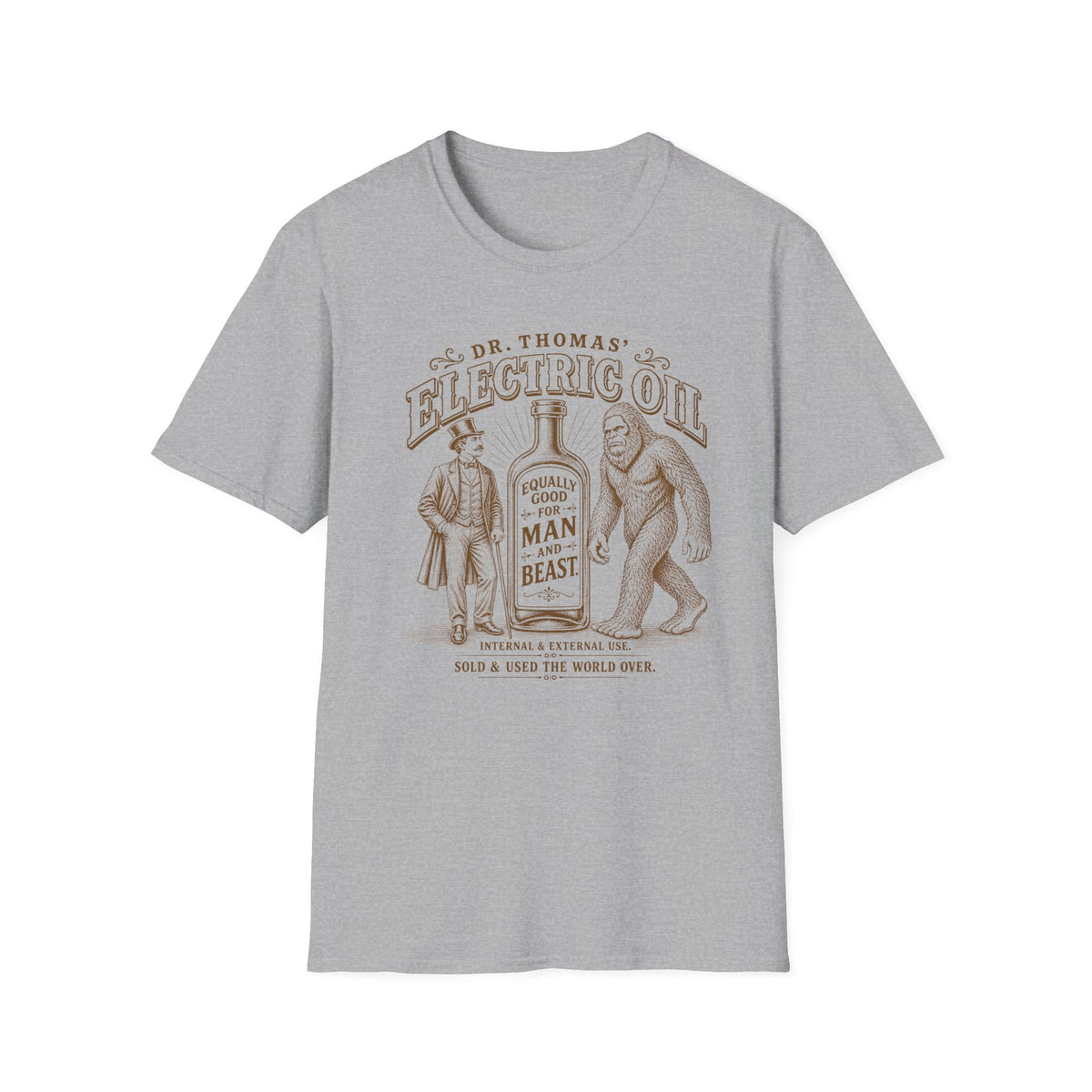 Dr. Thomas' Electric Oil — Man vs. Bigfoot T-Shirt
