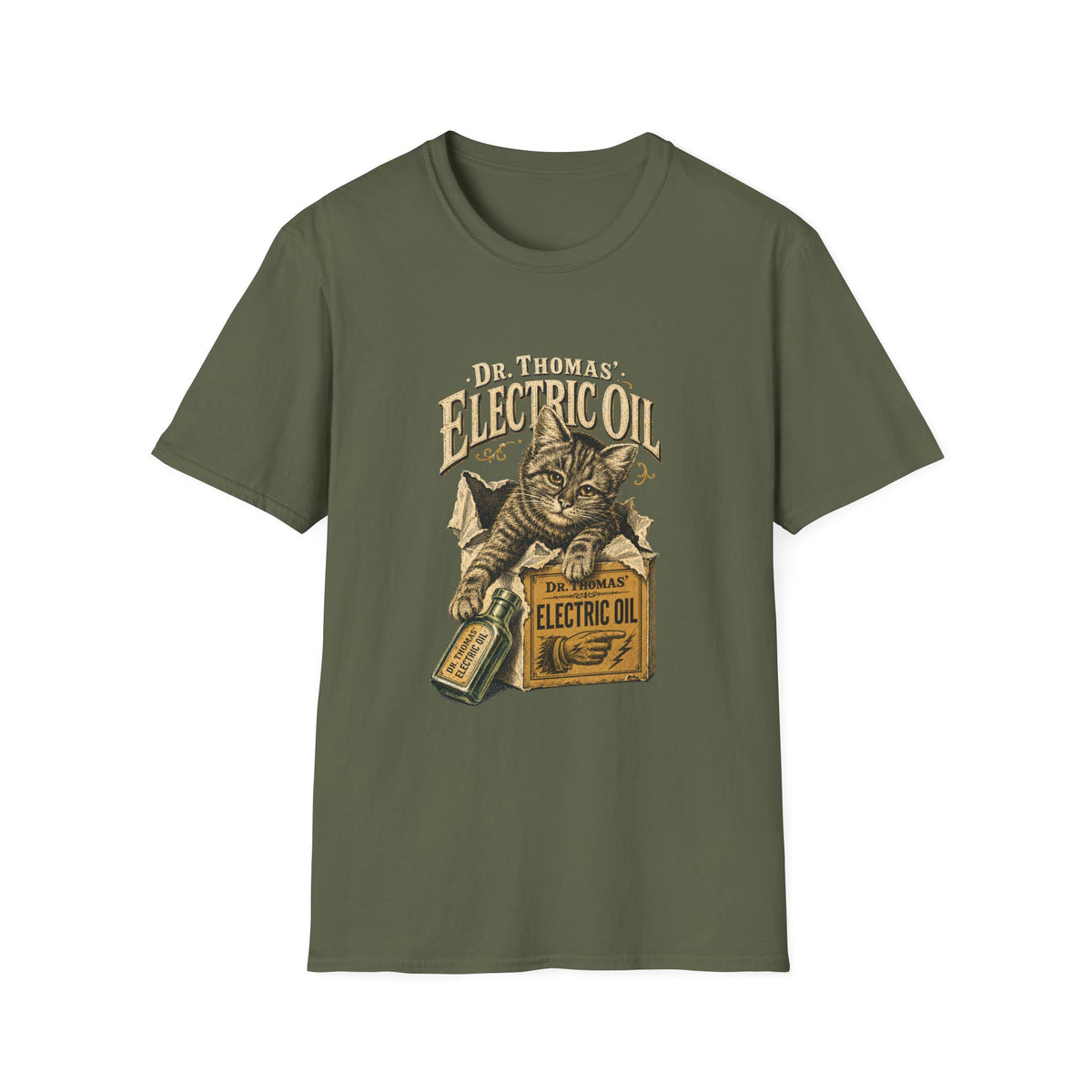 Dr. Thomas' Electric Oil Cat T-Shirt