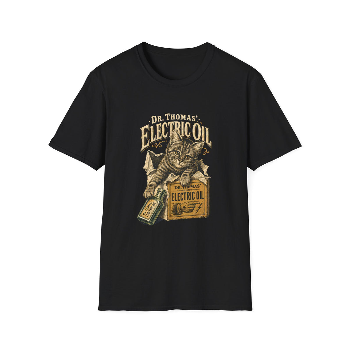 Dr. Thomas' Electric Oil Cat T-Shirt
