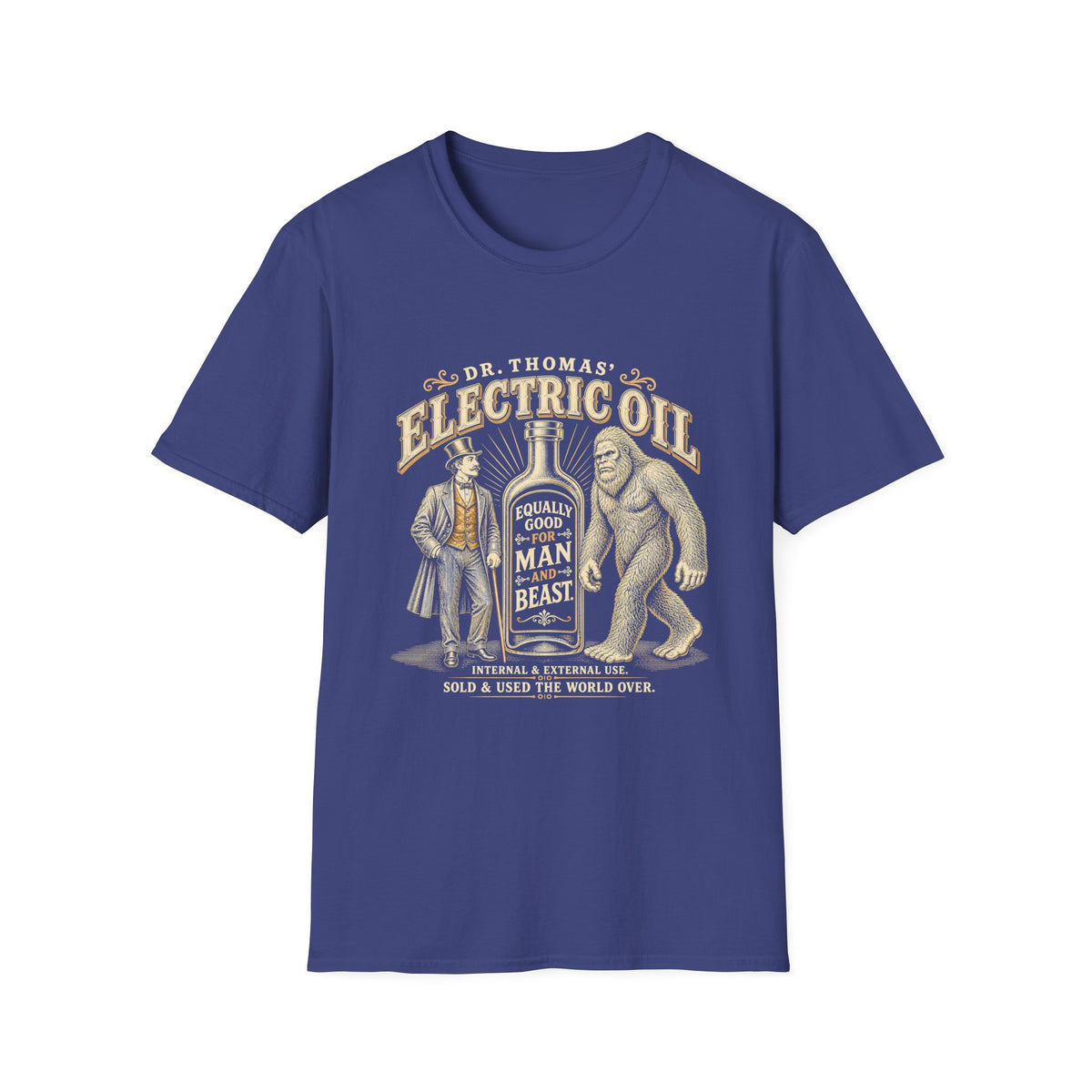Dr. Thomas' Electric Oil — Man vs. Bigfoot T-Shirt