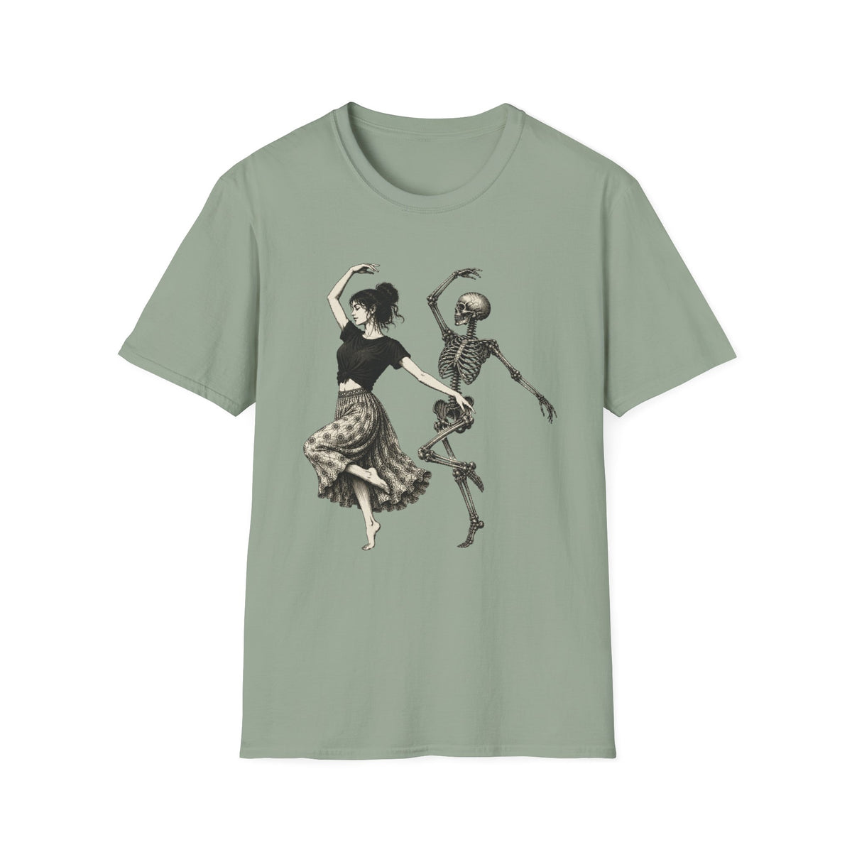 Dancing Girl with Skeleton T-Shirt