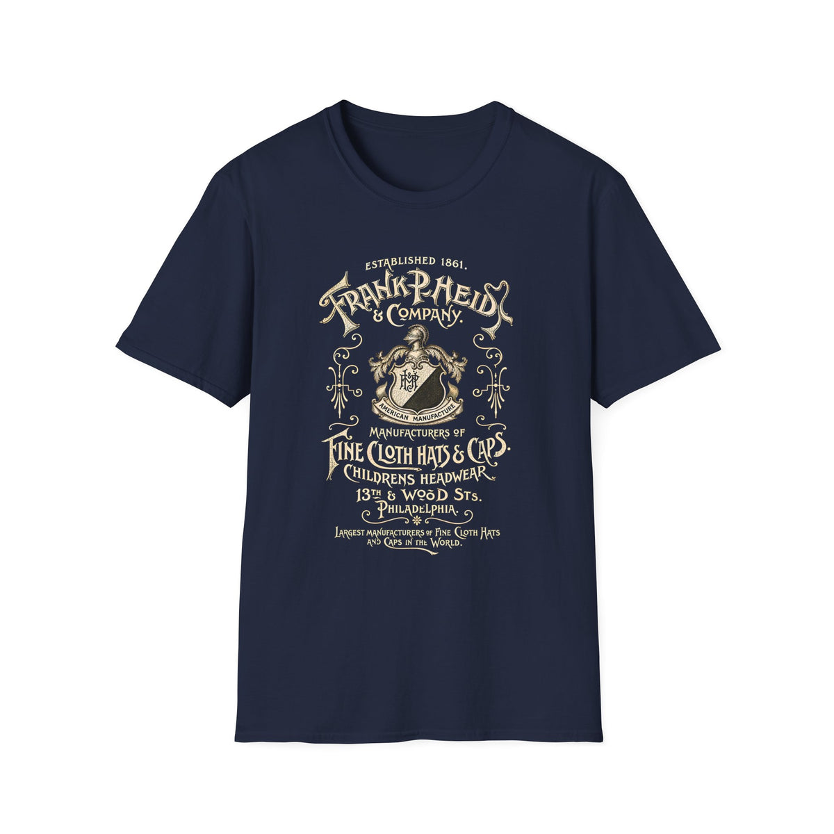 Vintage 'Frank P. Reid & Company' Graphic T‑Shirt — Antique Crest Logo Tee
