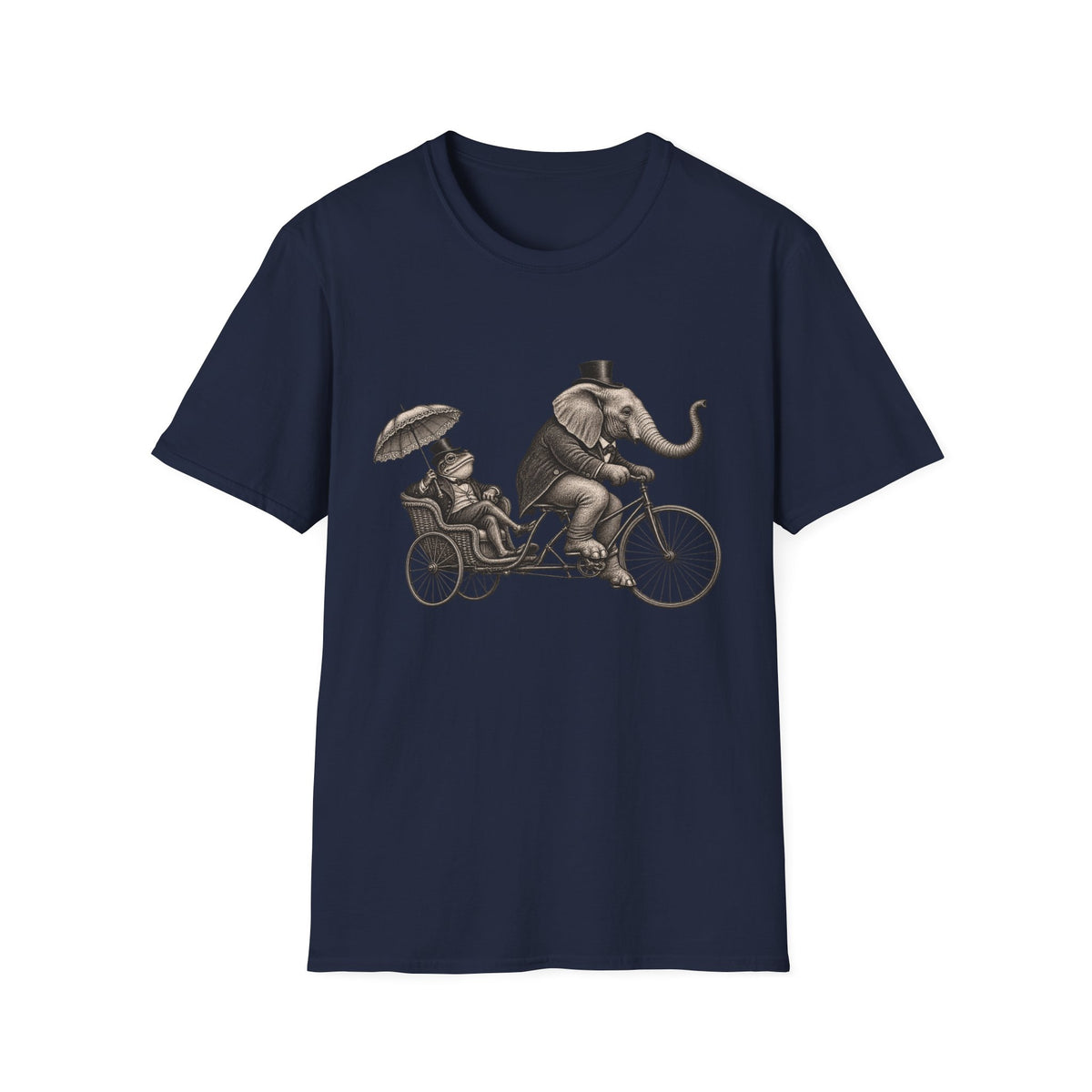 Frog Elephant Pedal Bike T-shirt