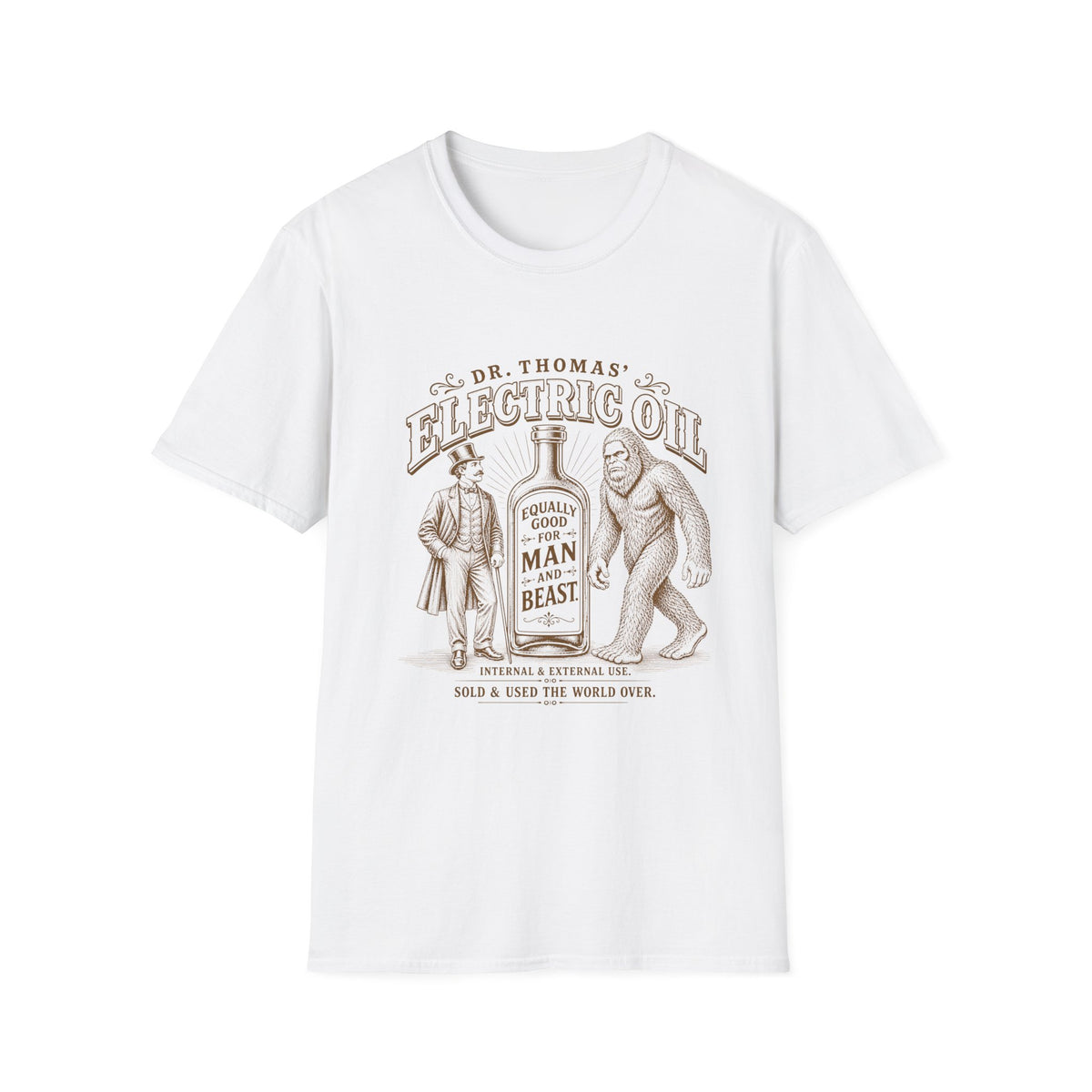 Dr. Thomas' Electric Oil — Man vs. Bigfoot T-Shirt