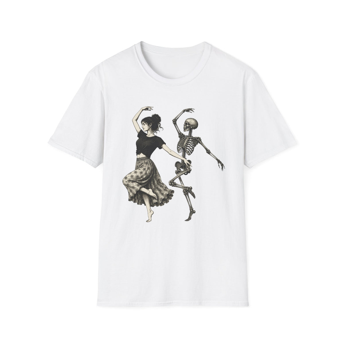 Dancing Girl with Skeleton T-Shirt