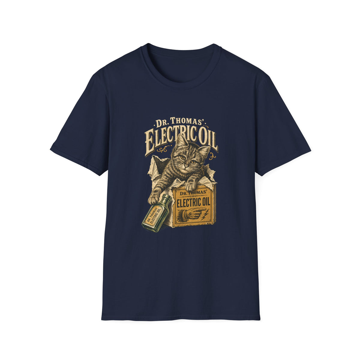 Dr. Thomas' Electric Oil Cat T-Shirt