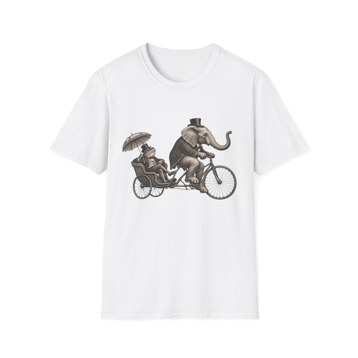 Frog Elephant Pedal Bike T-shirt