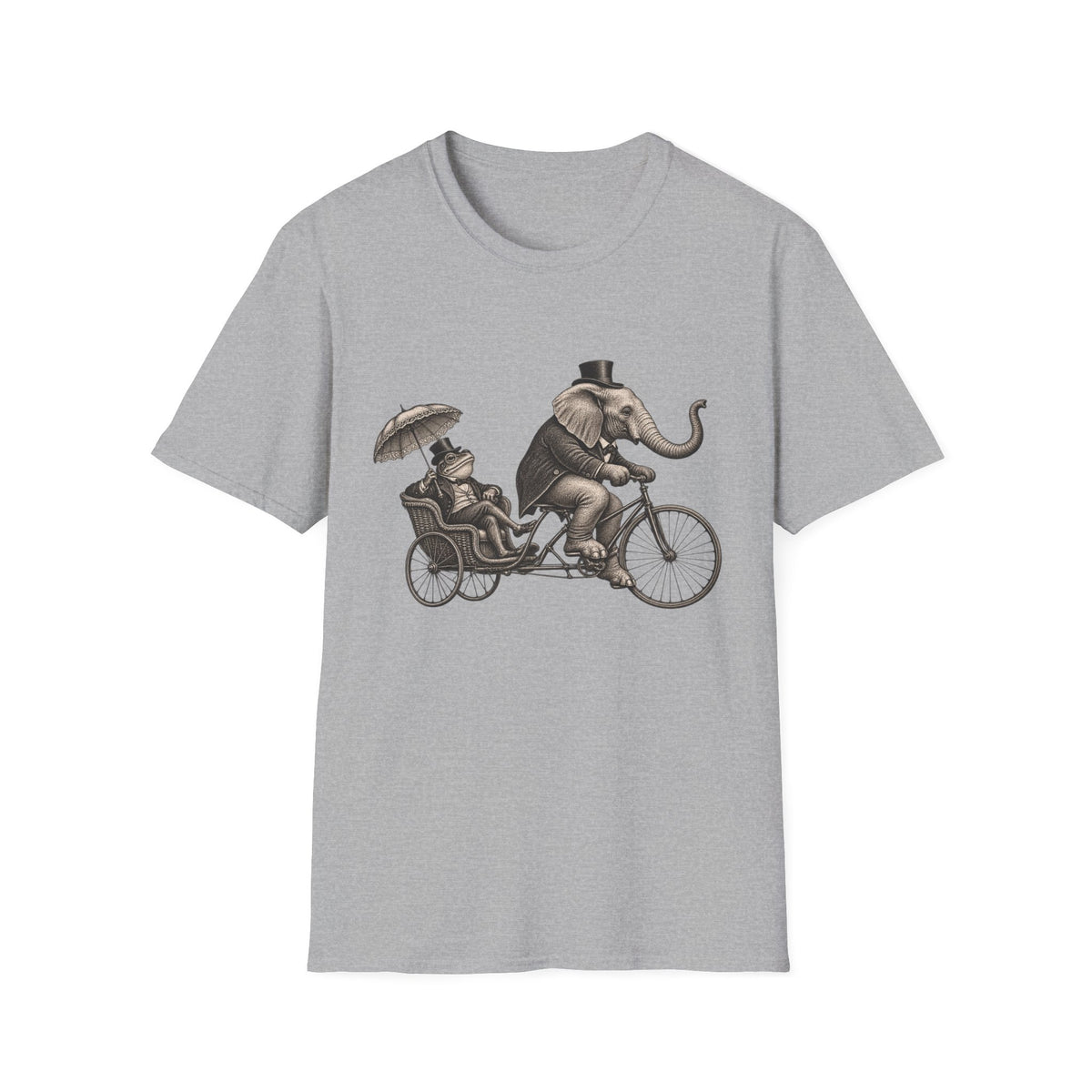 Frog Elephant Pedal Bike T-shirt