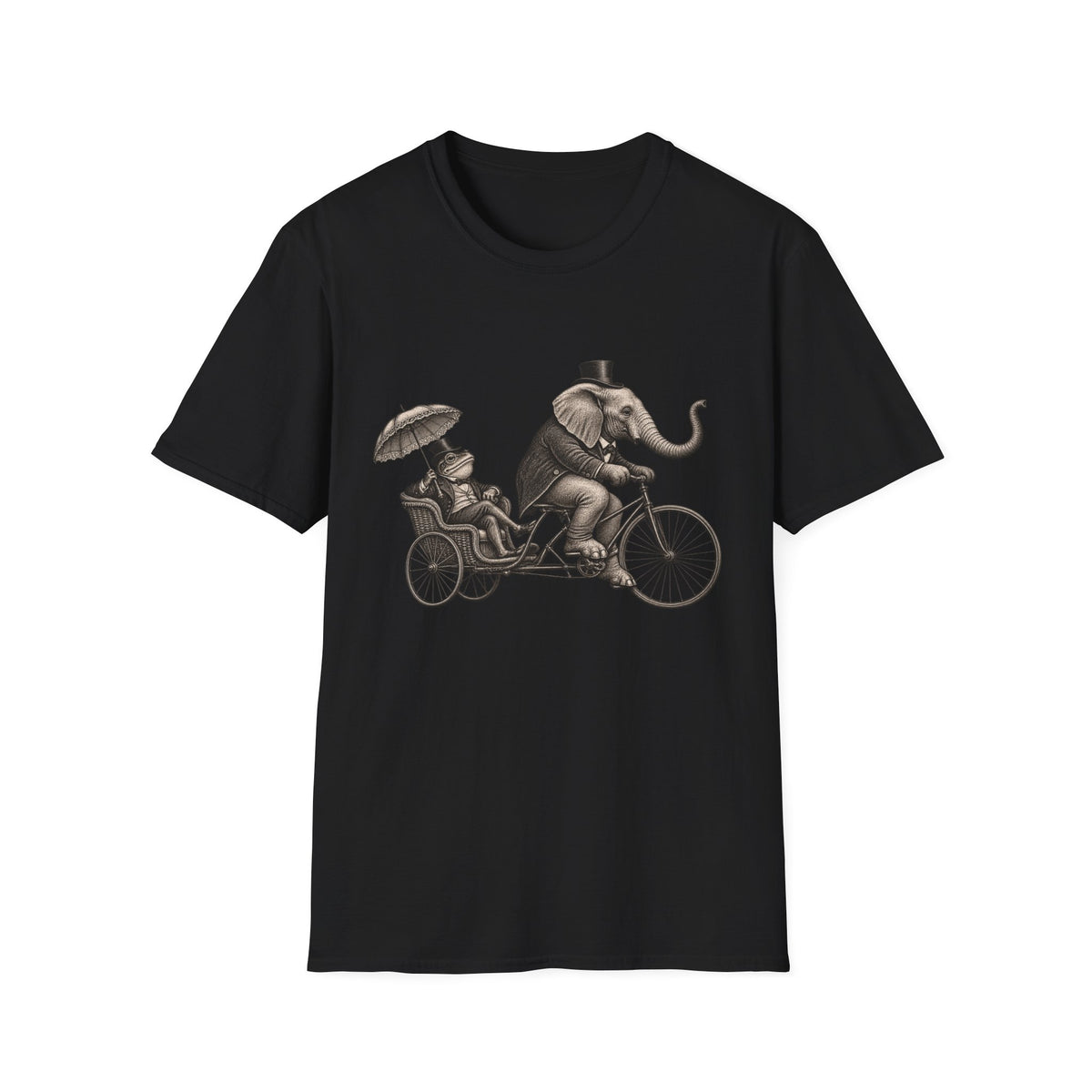 Frog Elephant Pedal Bike T-shirt