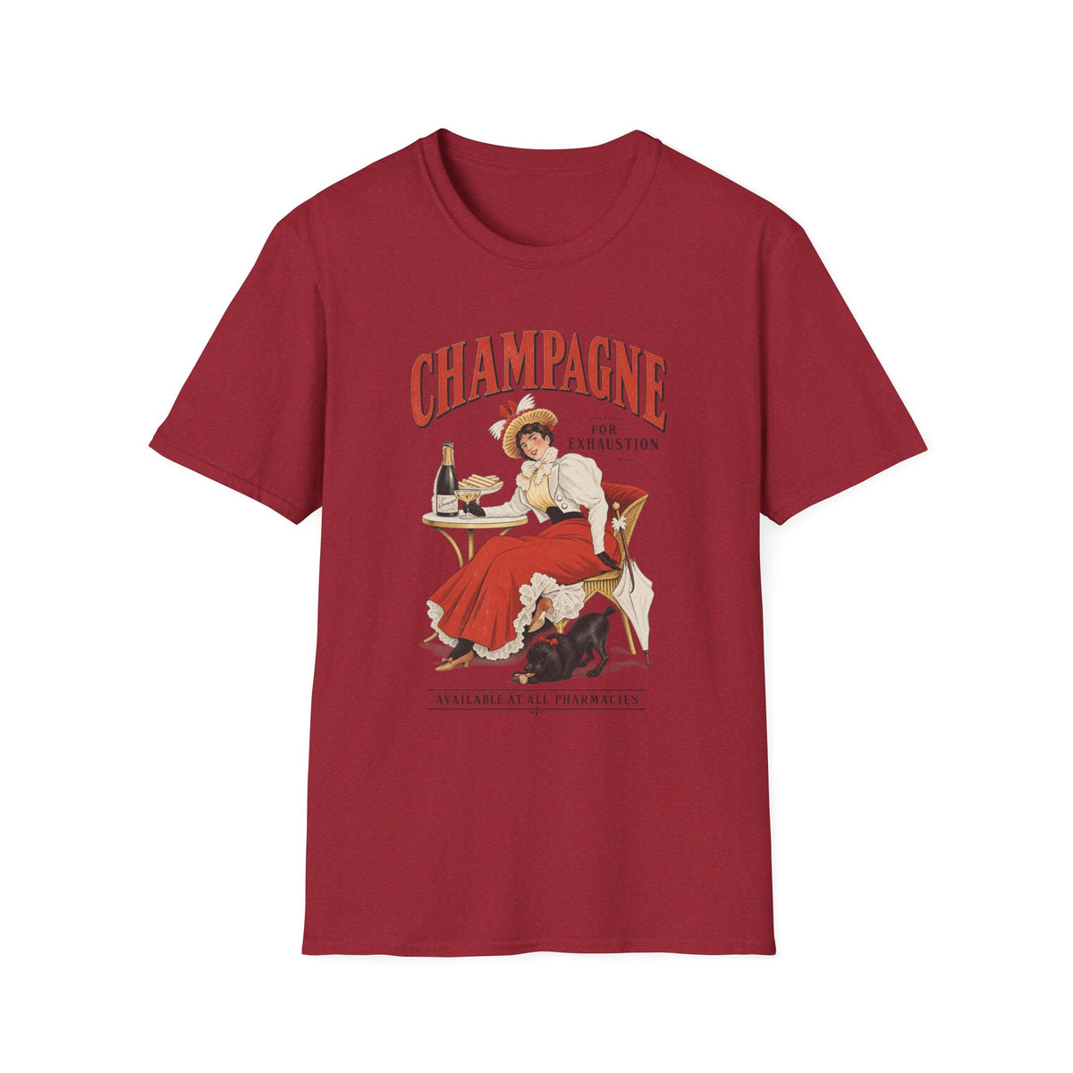 Champagne for Exhaustion Vintage Graphic T-Shirt